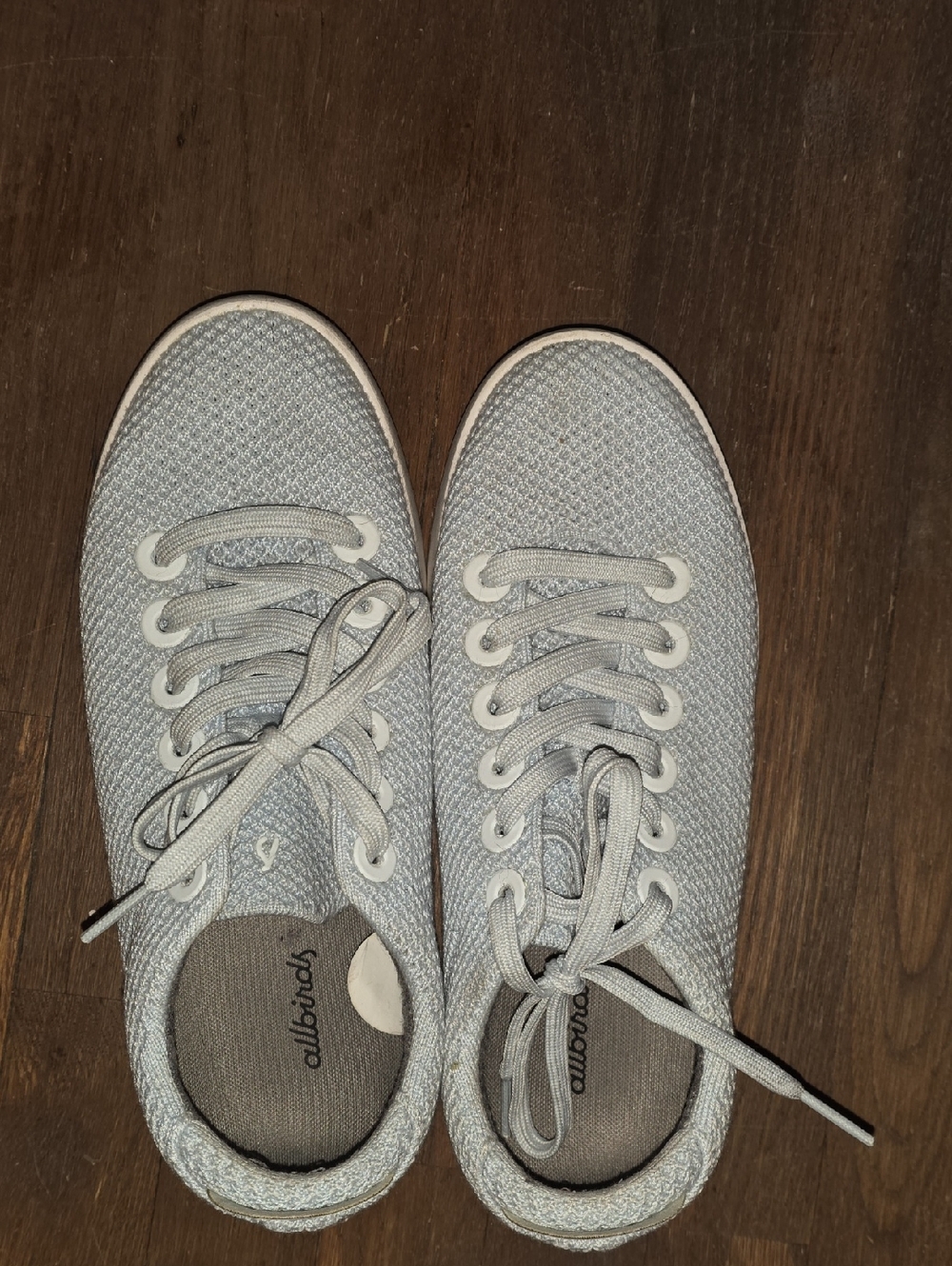 allbirds Women's Light Gray Knit Lace-Up Sneakers